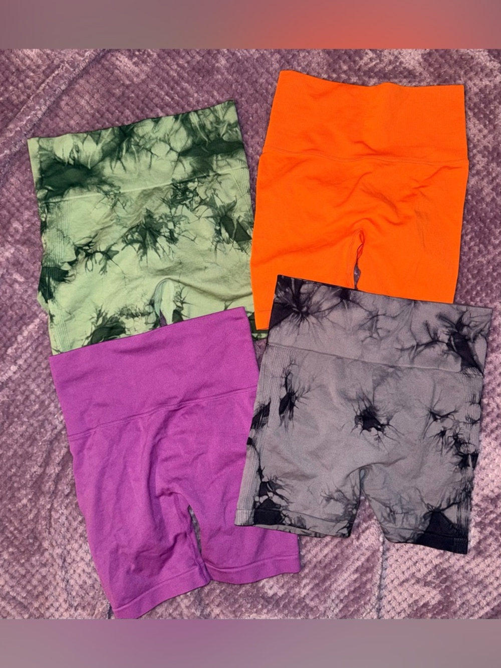 SHEIN Colorful Active Shorts Set - Bundle of 4 - S